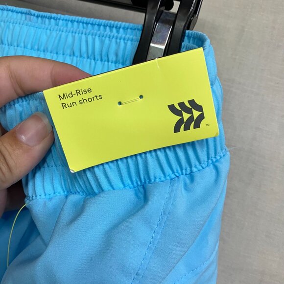 NWT All In Motion Women XL Blue Denim Woven Mid-Rise Elastic Waist Run Shorts 3 - Picture 6 of 14